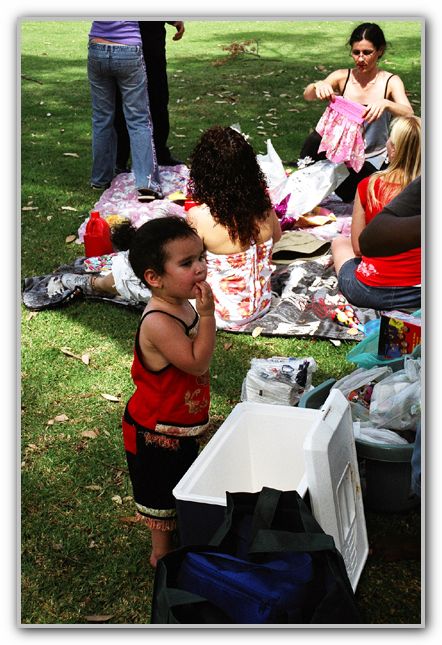 Ebony at her 2nd Birthday Party with LJ in background